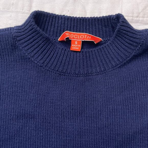 ModCloth Cats on Cats Mock Neck Knit Sweater Sz Small Women's Cotton Cozy - Picture 6 of 6